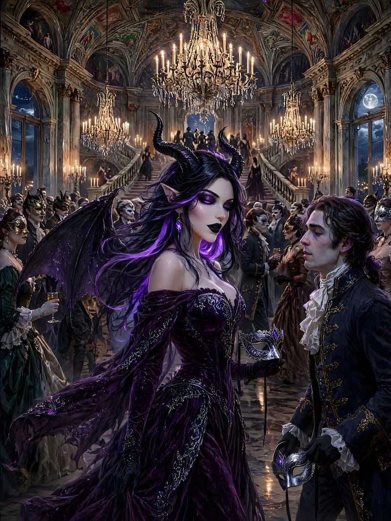 The Masquerade, Sweet Dreams Chapter 4 of 5, original dark fantasy artwork from The Succubus Saga by Merci Web Design Studio