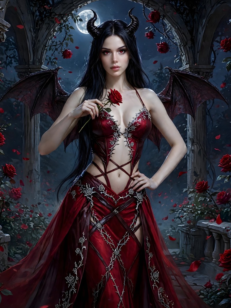 The Crimson Thorn, The Crimson Thorn, Chapter 1, original dark fantasy artwork from The Succubus Saga by Merci Web Design Studio