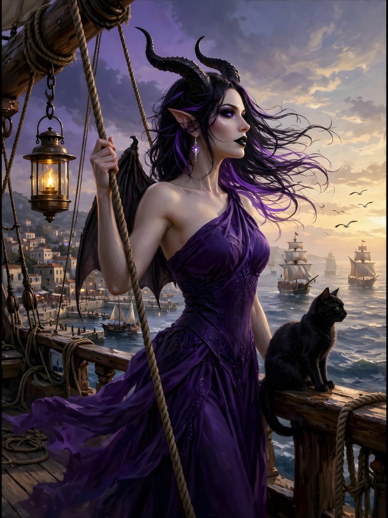 The First Ship Out, Sweet Dreams, Chapter 9, original dark fantasy artwork from The Succubus Saga by Merci Web Design Studio