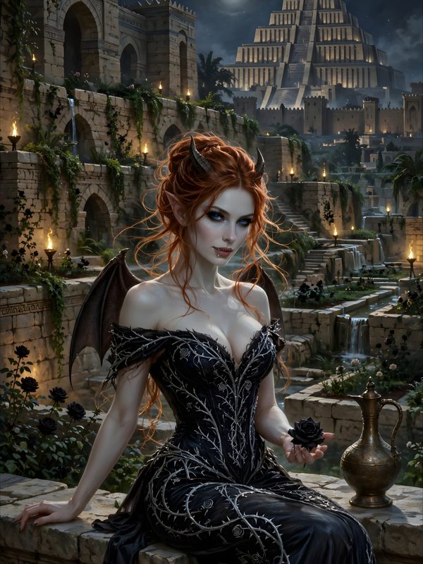 The First Garden, The Black Rose, Chapter 2, original dark fantasy artwork from The Succubus Saga by Merci Web Design Studio