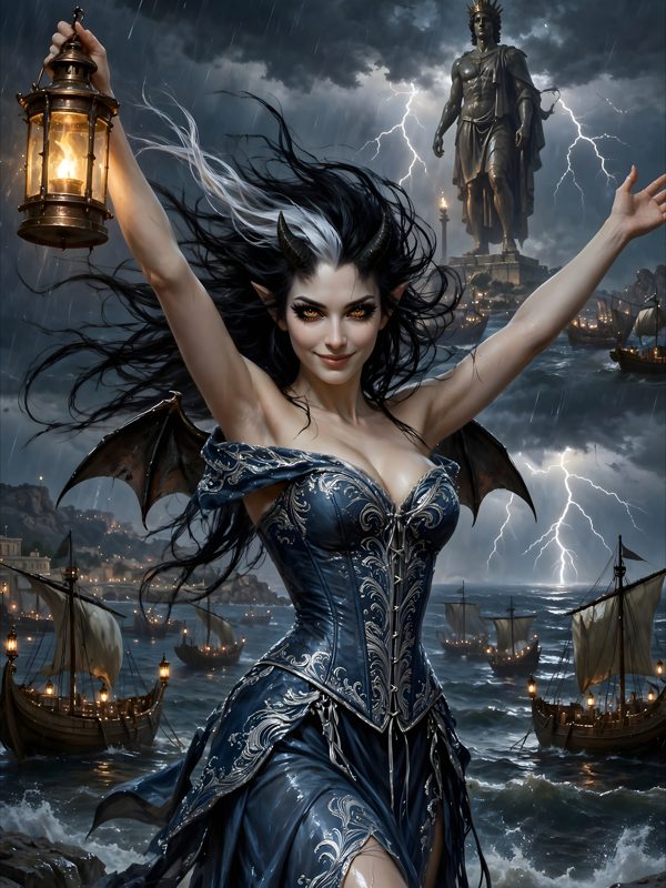 The First Storm, Storm Warning, Chapter 2, original dark fantasy artwork from The Succubus Saga by Merci Web Design Studio