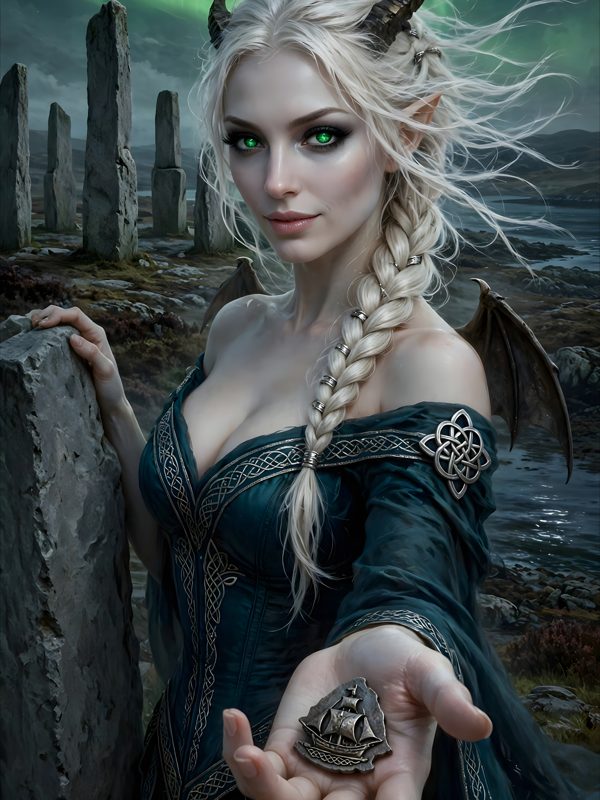 The First Harbor, Daughter Of The North, Chapter 2, original dark fantasy artwork from The Succubus Saga by Merci Web Design Studio