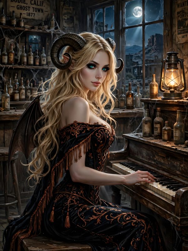 The Last Song, Midnight Mesa, Chapter 2, original dark fantasy artwork from The Succubus Saga by Merci Web Design Studio