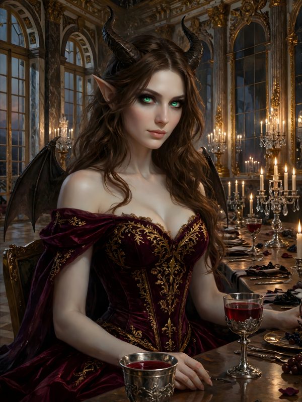 The Other Cup, The Toast, Chapter 2, original dark fantasy artwork from The Succubus Saga by Merci Web Design Studio